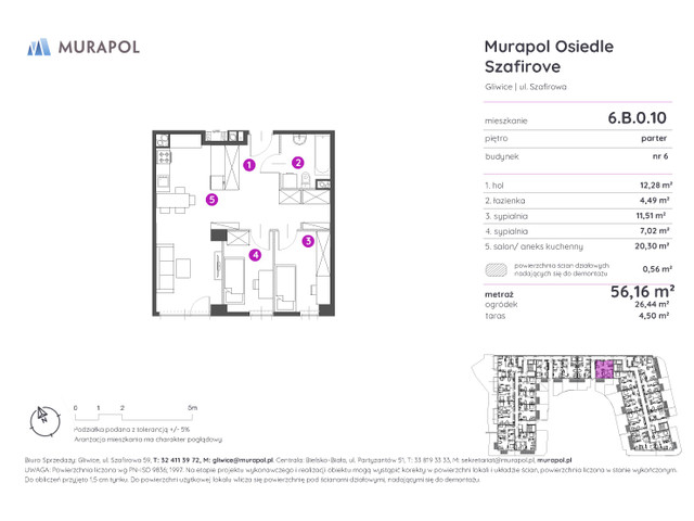 Mieszkanie w inwestycji Murapol Osiedle Szafirove, symbol 6.B.0.10 » nportal.pl