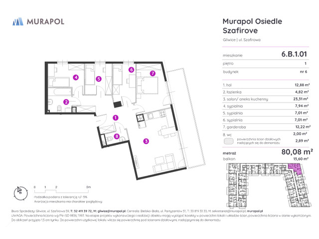 Mieszkanie w inwestycji Murapol Osiedle Szafirove, symbol 6.B.1.01 » nportal.pl