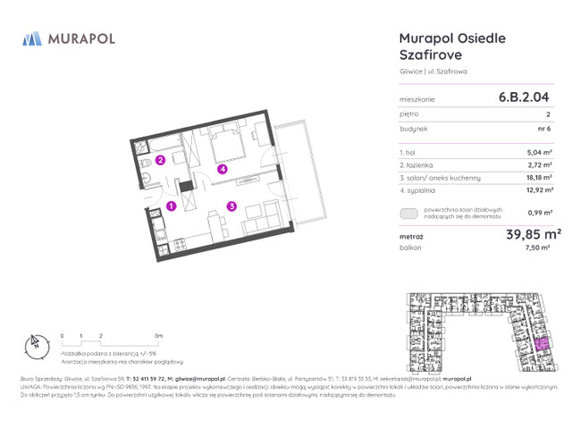 Mieszkanie w inwestycji Murapol Osiedle Szafirove, symbol 6.B.2.04 » nportal.pl