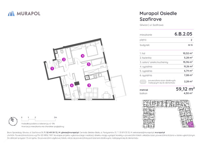 Mieszkanie w inwestycji Murapol Osiedle Szafirove, symbol 6.B.2.05 » nportal.pl