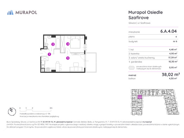 Mieszkanie w inwestycji Murapol Osiedle Szafirove, symbol 6.A.4.04 » nportal.pl