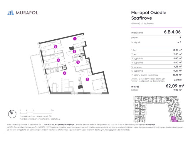 Mieszkanie w inwestycji Murapol Osiedle Szafirove, symbol 6.B.4.06 » nportal.pl