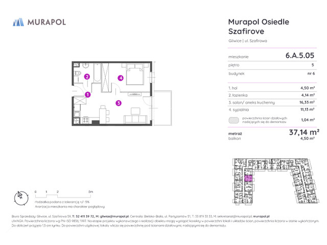Mieszkanie w inwestycji Murapol Osiedle Szafirove, symbol 6.A.5.05 » nportal.pl