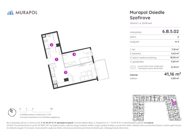 Mieszkanie w inwestycji Murapol Osiedle Szafirove, symbol 6.B.5.02 » nportal.pl