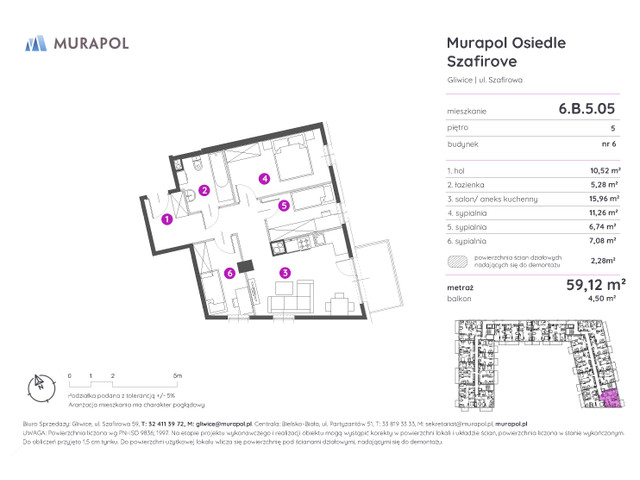 Mieszkanie w inwestycji Murapol Osiedle Szafirove, symbol 6.B.5.05 » nportal.pl