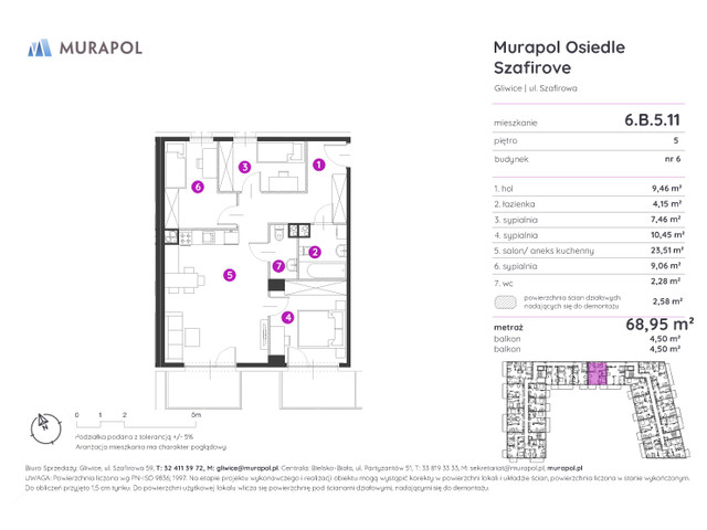 Mieszkanie w inwestycji Murapol Osiedle Szafirove, symbol 6.B.5.11 » nportal.pl