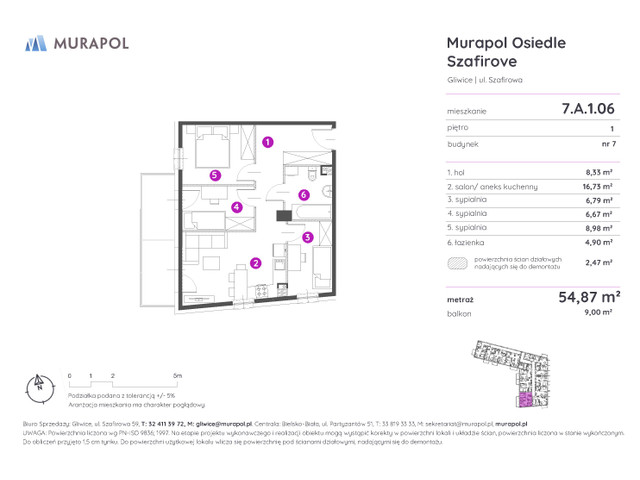 Mieszkanie w inwestycji Murapol Osiedle Szafirove, symbol 7.A.1.06 » nportal.pl