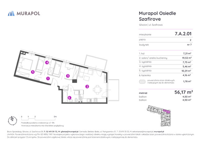 Mieszkanie w inwestycji Murapol Osiedle Szafirove, symbol 7.A.2.01 » nportal.pl