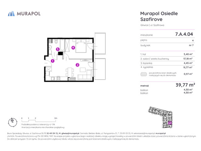 Mieszkanie w inwestycji Murapol Osiedle Szafirove, symbol 7.A.4.04 » nportal.pl