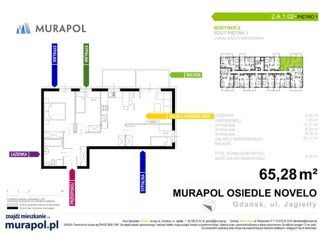 Mieszkanie w inwestycji Murapol Osiedle Novelo, symbol 2.A.1.02 » nportal.pl