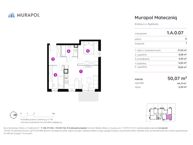 Mieszkanie w inwestycji Murapol Mateczniq, symbol 1.A.0.07 » nportal.pl