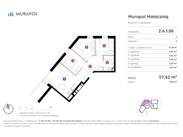Mieszkanie w inwestycji Murapol Mateczniq, symbol 2.A.1.06 » nportal.pl