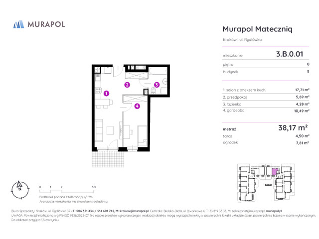Mieszkanie w inwestycji Murapol Mateczniq, symbol 3.B.0.01 » nportal.pl