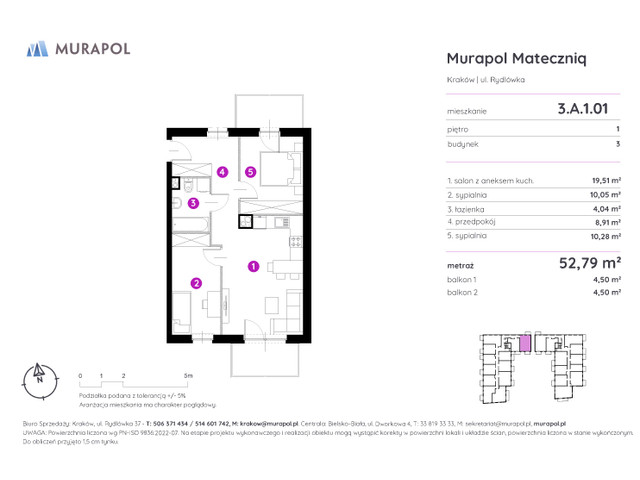 Mieszkanie w inwestycji Murapol Mateczniq, symbol 3.A.1.01 » nportal.pl