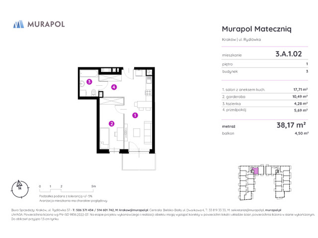 Mieszkanie w inwestycji Murapol Mateczniq, symbol 3.A.1.02 » nportal.pl