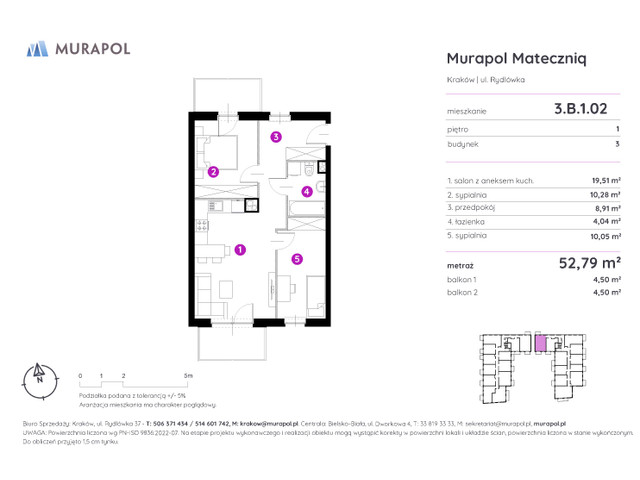 Mieszkanie w inwestycji Murapol Mateczniq, symbol 3.B.1.02 » nportal.pl
