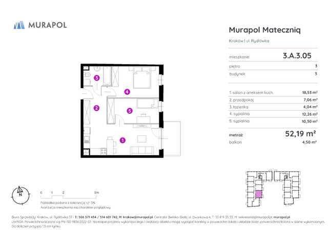 Mieszkanie w inwestycji Murapol Mateczniq, symbol 3.A.3.05 » nportal.pl