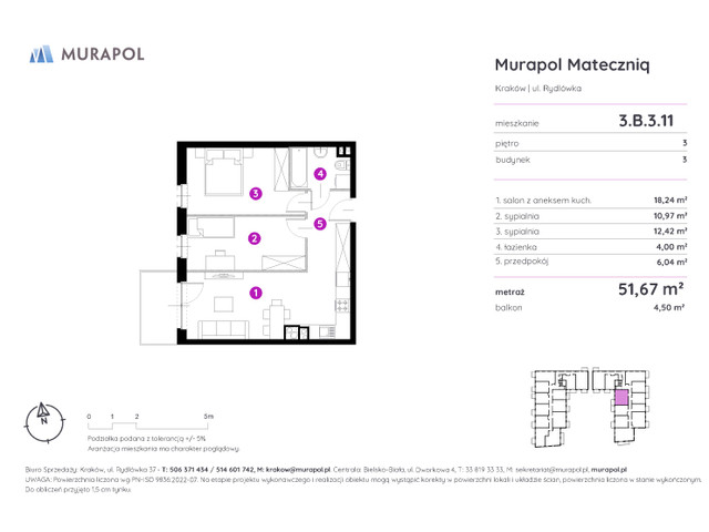 Mieszkanie w inwestycji Murapol Mateczniq, symbol 3.B.3.11 » nportal.pl