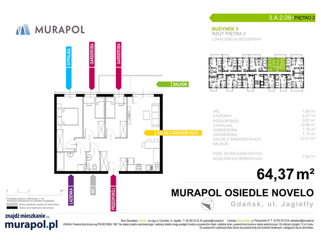 Mieszkanie w inwestycji Murapol Osiedle Novelo, symbol 3.A.2.08 » nportal.pl