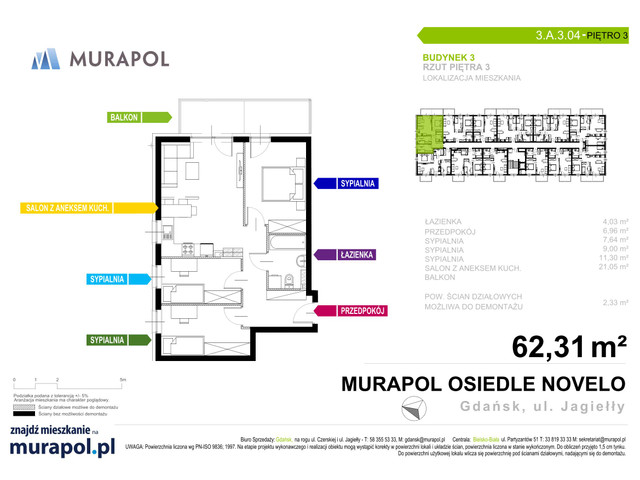 Mieszkanie w inwestycji Murapol Osiedle Novelo, symbol 3.A.3.04 » nportal.pl