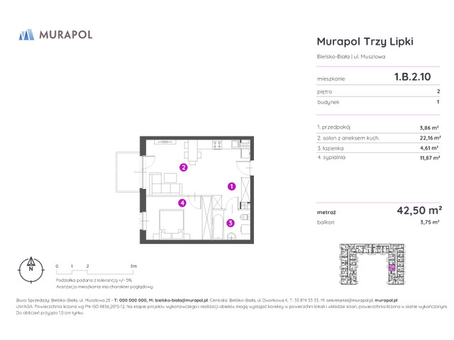 Mieszkanie w inwestycji Murapol Trzy Lipki, symbol 1.B.2.10 » nportal.pl
