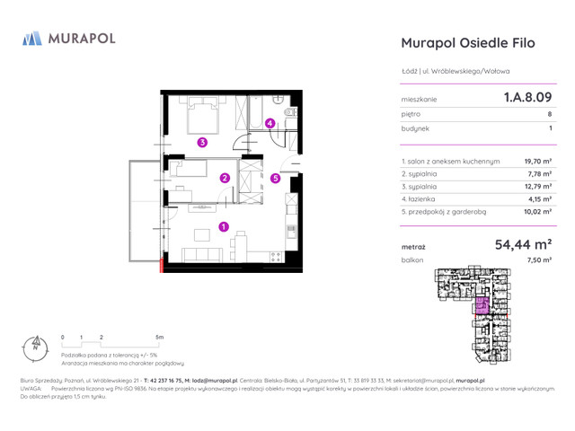 Mieszkanie w inwestycji Murapol Osiedle Filo, symbol 1.A.8.09 » nportal.pl
