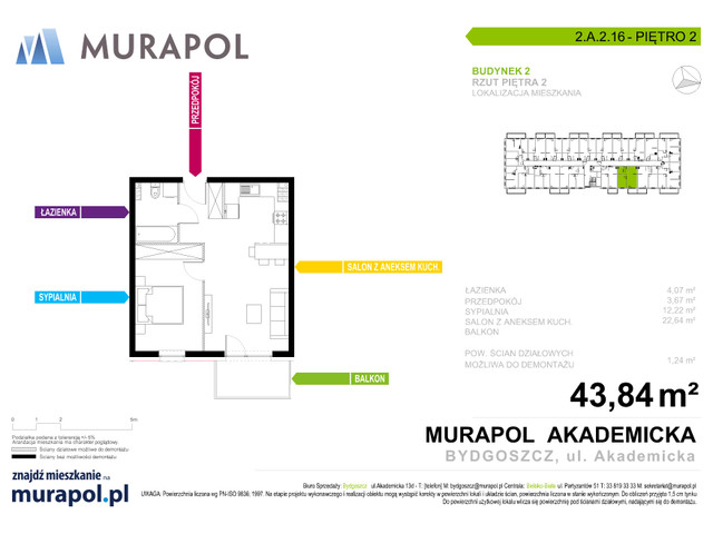 Mieszkanie w inwestycji Murapol Osiedle Akademickie, symbol 2.A.2.16 » nportal.pl