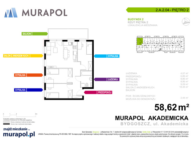 Mieszkanie w inwestycji Murapol Osiedle Akademickie, symbol 2.A.2.04 » nportal.pl