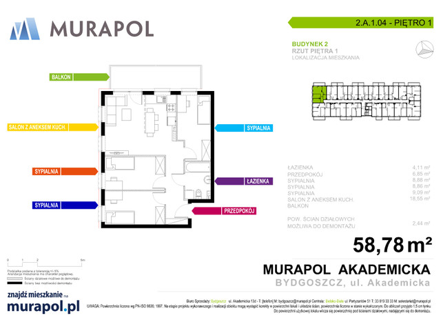 Mieszkanie w inwestycji Murapol Osiedle Akademickie, symbol 2.A.1.04 » nportal.pl