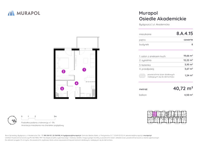 Mieszkanie w inwestycji Murapol Osiedle Akademickie, symbol 8.A.4.15 » nportal.pl