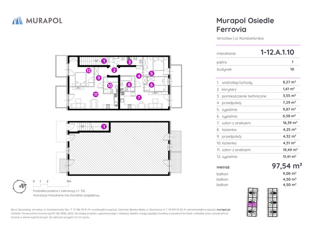 Mieszkanie w inwestycji Murapol Osiedle Ferrovia, symbol 1-12.A.1.10 » nportal.pl