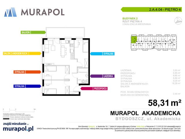 Mieszkanie w inwestycji Murapol Osiedle Akademickie, symbol 2.A.4.04 » nportal.pl