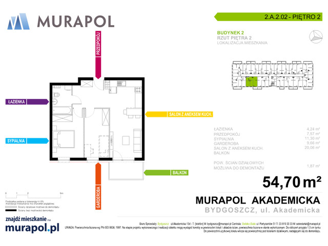 Mieszkanie w inwestycji Murapol Osiedle Akademickie, symbol 2.A.2.02 » nportal.pl