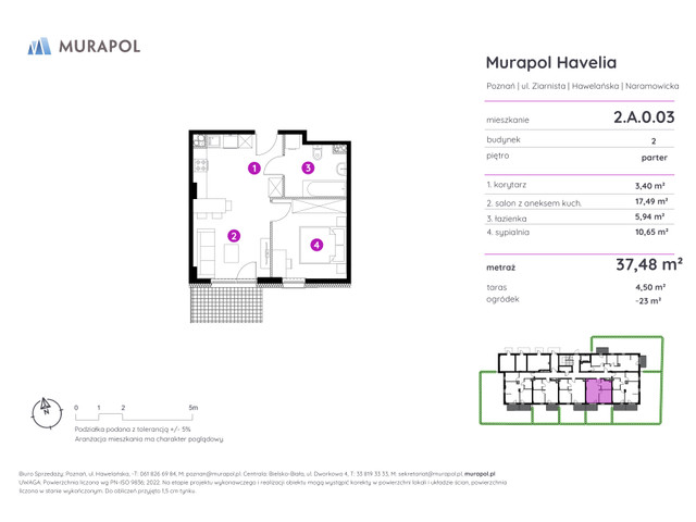 Mieszkanie w inwestycji Murapol Havelia, symbol 2.A.0.03 » nportal.pl