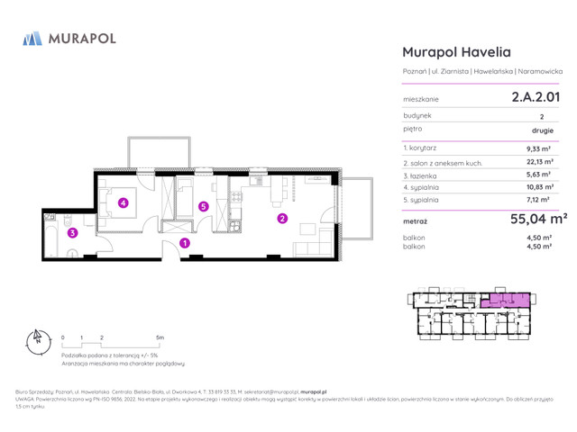 Mieszkanie w inwestycji Murapol Havelia, symbol 2.A.2.01 » nportal.pl