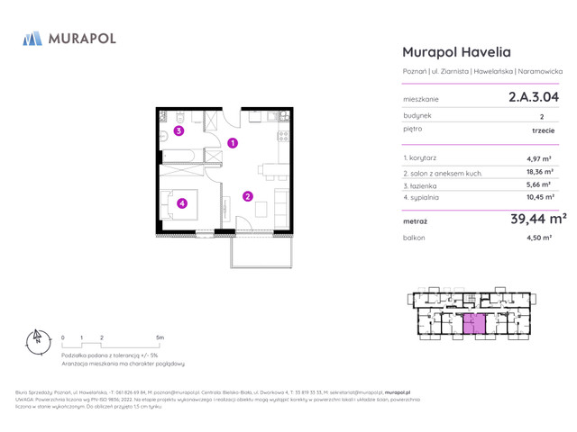 Mieszkanie w inwestycji Murapol Havelia, symbol 2.A.3.04 » nportal.pl