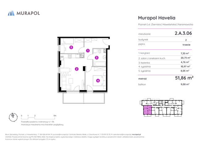 Mieszkanie w inwestycji Murapol Havelia, symbol 2.A.3.06 » nportal.pl