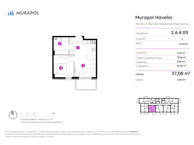 Mieszkanie w inwestycji Murapol Havelia, symbol 2.A.4.05 » nportal.pl