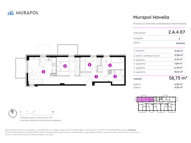 Mieszkanie w inwestycji Murapol Havelia, symbol 2.A.4.07 » nportal.pl