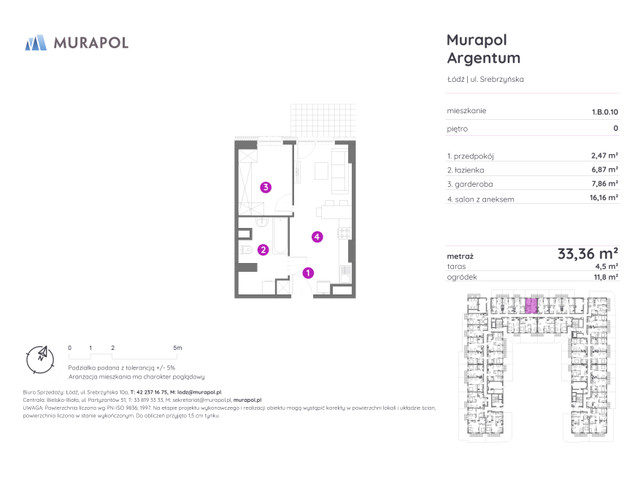 Mieszkanie w inwestycji Murapol Argentum, symbol 1.B.0.10 » nportal.pl