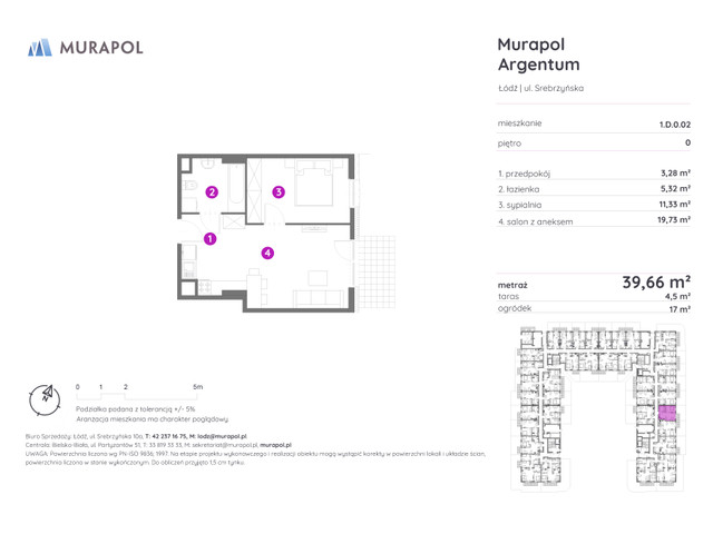 Mieszkanie w inwestycji Murapol Argentum, symbol 1.D.0.02 » nportal.pl