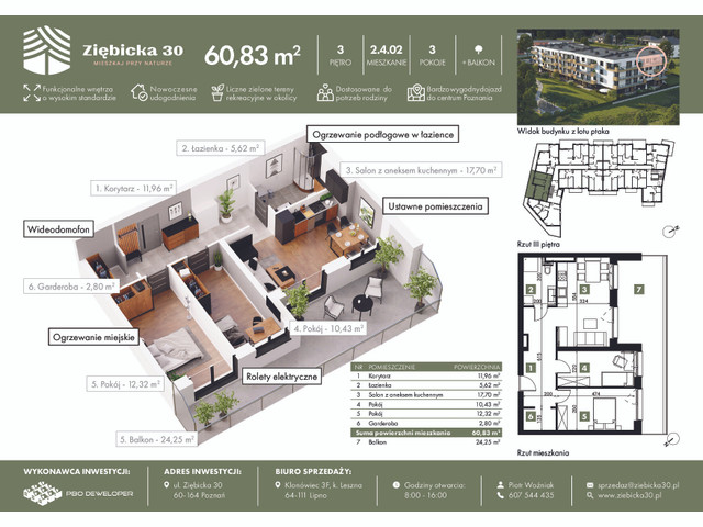 Mieszkanie w inwestycji Ziębicka 30, symbol 2.4.02 » nportal.pl