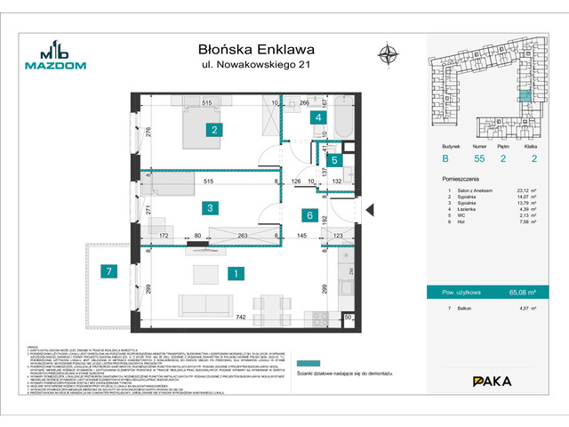 Mieszkanie w inwestycji Błońska Enklawa, symbol B.55 » nportal.pl