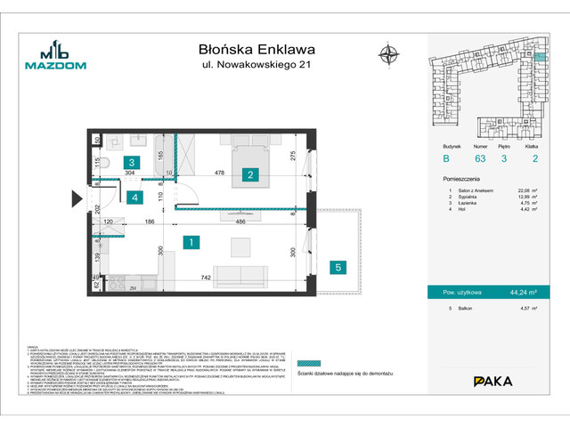 Mieszkanie w inwestycji Błońska Enklawa, symbol B.63 » nportal.pl