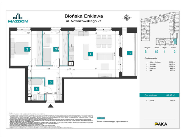 Mieszkanie w inwestycji Błońska Enklawa, symbol B.83 » nportal.pl