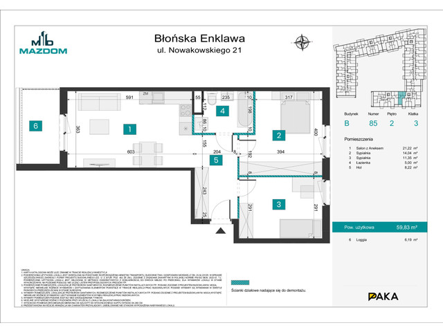 Mieszkanie w inwestycji Błońska Enklawa, symbol B.85 » nportal.pl