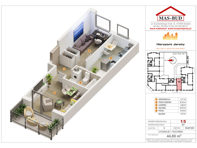 Mieszkanie w inwestycji Grandhouse, budynek Budynek B7, symbol 2-2 » nportal.pl