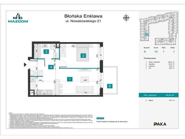 Mieszkanie w inwestycji Błońska Enklawa, symbol A.14 » nportal.pl