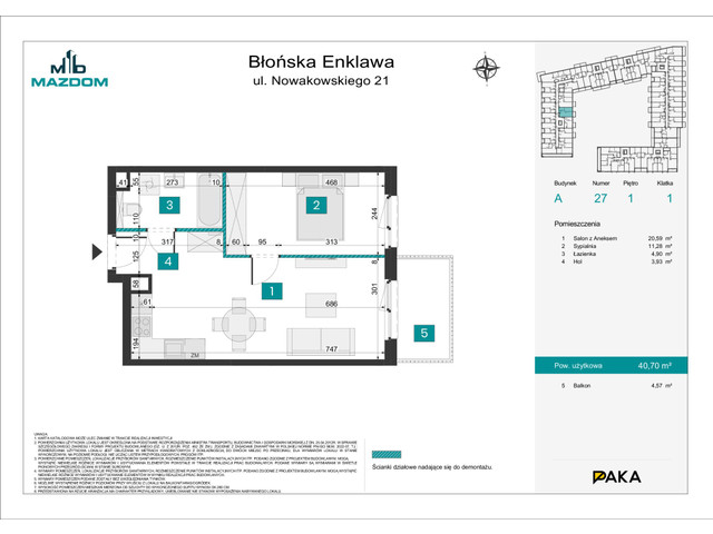 Mieszkanie w inwestycji Błońska Enklawa, symbol A.27 » nportal.pl