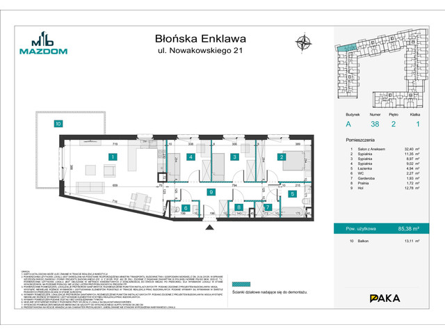 Mieszkanie w inwestycji Błońska Enklawa, symbol A.38 » nportal.pl